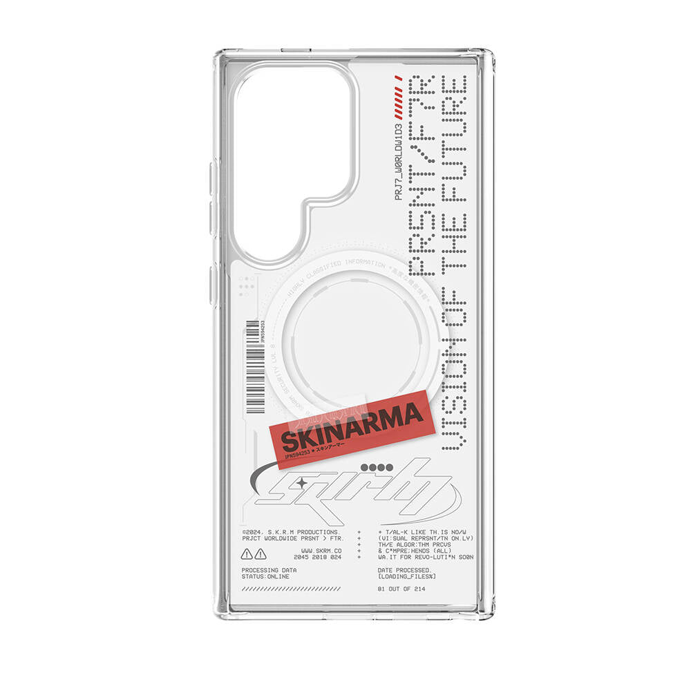 SkinArma Galaxy S24 Ultra M-safe Şarj Özellikli Yazı Desenli Airbag Tasarımlı Orion Kılıf SkinArma Galaxy S24 Ultra M-safe Şarj Özellikli Yazı Desenli Airbag Tasarımlı Orion Kılıf